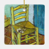 ビンセント・ヴァン・ゴッホ – ヴァン・ゴッホの椅子 セラミックオーナメント (裏面)