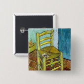 ビンセント・ヴァン・ゴッホ – ヴァン・ゴッホの椅子 缶バッジ (正面&裏面)