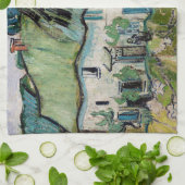 ビンセント・ヴァン・ゴッホ – 二つの姿を持つファームハウス キッチンタオル (折り畳み)