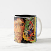 ビンセント・ヴァン・ゴッホ – 包帯された耳を持つセルフポートレート ツートーンマグカップ (正面右)