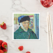 ビンセント・ヴァン・ゴッホ – 包帯された耳を持つ自己の肖像画 スタンダードカクテルナプキン (インサイチュ)