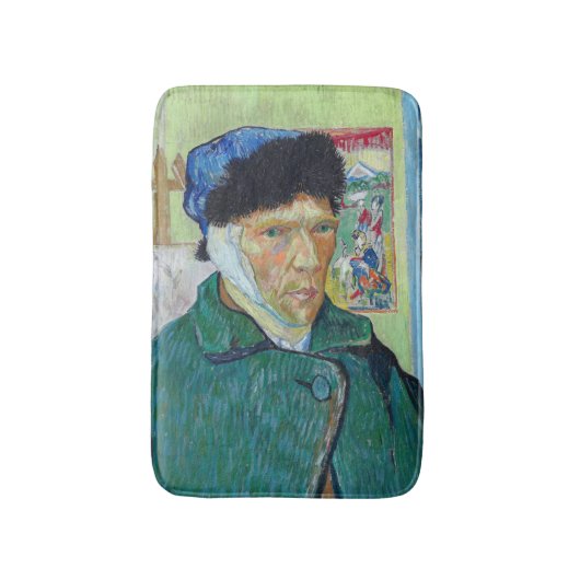 ビンセント・ヴァン・ゴッホ – 包帯された耳を持つ自己の肖像画 バスマット (正面縦)