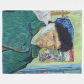 ビンセント・ヴァン・ゴッホ – 包帯された耳を持つ自己の肖像画 フリースブランケット (正面(横))