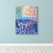 ビンセント・ヴァン・ゴッホ – 囚人の歩くザラウンド キャンバスプリント (インサイチュ (ウッドフロア))