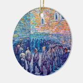 ビンセント・ヴァン・ゴッホ – 囚人の歩くザラウンド セラミックオーナメント (左)