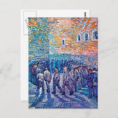 ビンセント・ヴァン・ゴッホ – 囚人の歩くザラウンド ポストカード (正面/裏面)