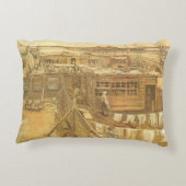 ビンセント・ヴァン・ゴッホ – 大工の庭と洗濯物 アクセントクッション (裏面)