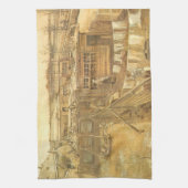 ビンセント・ヴァン・ゴッホ – 大工の庭と洗濯物 キッチンタオル (縦)