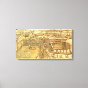 ビンセント・ヴァン・ゴッホ – 大工の庭と洗濯物 キャンバスプリント