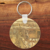 ビンセント・ヴァン・ゴッホ – 大工の庭と洗濯物 キーホルダー (正面)