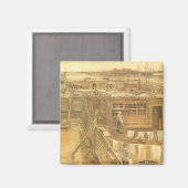 ビンセント・ヴァン・ゴッホ – 大工の庭と洗濯物 マグネット (正面/裏面)