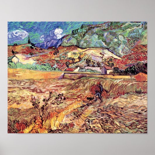 ビンセント・ヴァン・ゴッホ – 密閉小麦フィールドファインアート ポスター (正面)