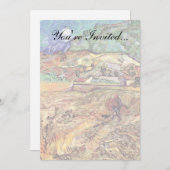 ビンセント・ヴァン・ゴッホ – 密閉小麦フィールドファインアート 招待状 (正面/裏面)