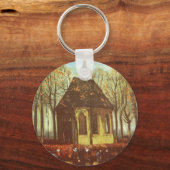 ビンセント・ヴァン・ゴッホ – 教会の人々を集めるNuenenのチャペル キーホルダー (正面)