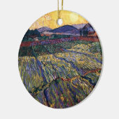 ビンセント・ヴァン・ゴッホ – 日の昇る囲まれたフィールド セラミックオーナメント (左)