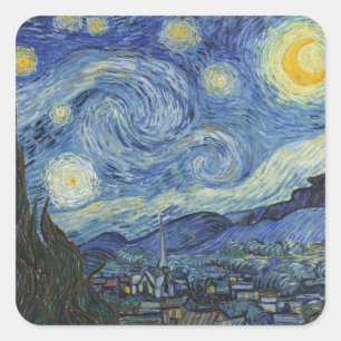ビンセント·ヴァン·ゴッホ 星の夜1889年6月 スクエアシール
