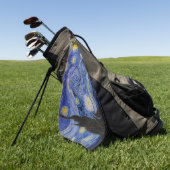 ビンセント・ヴァン・ゴッホ – 星空の夜 ゴルフタオル (グリーン)