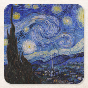 ビンセント・ヴァン・ゴッホ – 星空の夜 スクエアペーパーコースター
