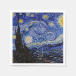 ビンセント・ヴァン・ゴッホ – 星空の夜 スタンダードカクテルナプキン