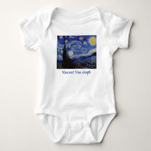 ビンセント・ヴァン・ゴッホ – 星空の夜 ベビーボディスーツ
