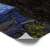 ビンセント・ヴァン・ゴッホ – 星空の夜 ポスター (角)