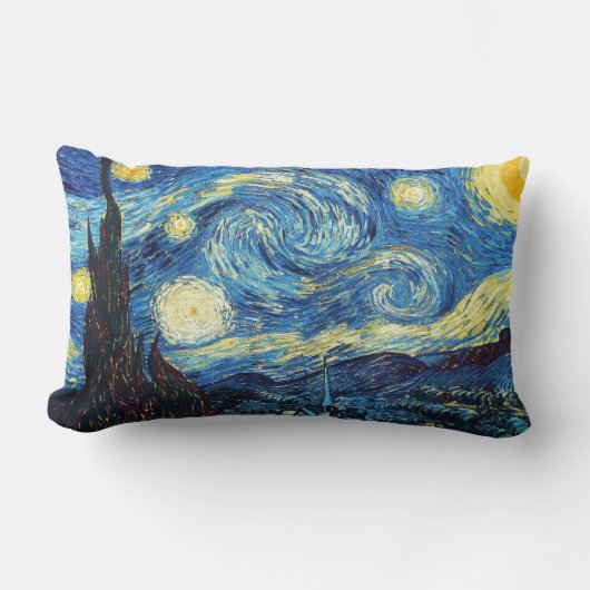 ビンセント・ヴァン・ゴッホ – 星空の夜 ランバークッション (正面)