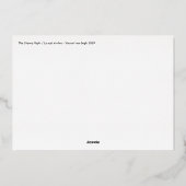 ビンセント・ヴァン・ゴッホ – 星空の夜 箔シーズンカード (裏面)