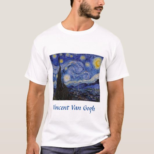 ビンセント・ヴァン・ゴッホ – 星空の夜 Tシャツ (正面)