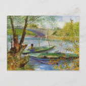 ビンセント・ヴァン・ゴッホ、春魚釣り ポストカード (正面)