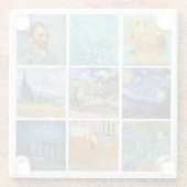 ビンセント・ヴァン・ゴッホ-最高傑作・グリッド ガラスコースター (裏面)