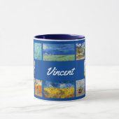 ビンセント・ヴァン・ゴッホ-最高傑作・グリッド マグカップ (中央)