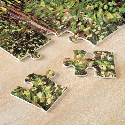 ビンセント・ヴァン・ゴッホ – 木と低成長ファインアート ジグソーパズル (側面)