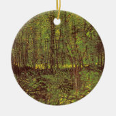 ビンセント・ヴァン・ゴッホ – 木と低成長 セラミックオーナメント (正面)