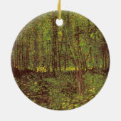 ビンセント・ヴァン・ゴッホ – 木と低成長 セラミックオーナメント (裏面)