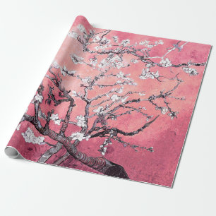 ビンセント・ヴァン・ゴッホ 桜の花 ピンクがかった淡い桃色 ラッピングペーパー