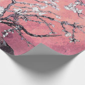 ビンセント・ヴァン・ゴッホ 桜の花 ピンクがかった淡い桃色 ラッピングペーパー (角)