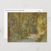 ビンセント・ヴァン・ゴッホ – 森の中の道 ポストカード (正面/裏面)