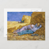ビンセント・ヴァン・ゴッホ |正午、シエスタ、ミレットの後 ポストカード (正面/裏面)