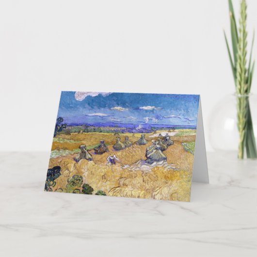ビンセント・ヴァン・ゴッホ – 死神と小麦のスタック カード (正面)