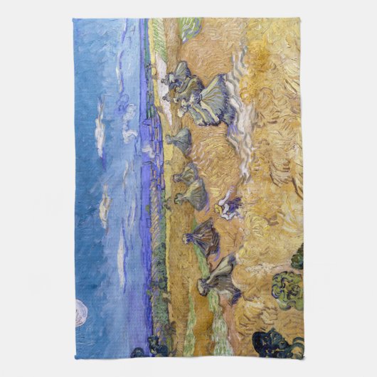 ビンセント・ヴァン・ゴッホ – 死神と小麦のスタック キッチンタオル (縦)