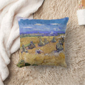 ビンセント・ヴァン・ゴッホ – 死神と小麦のスタック クッション (ブランケット)