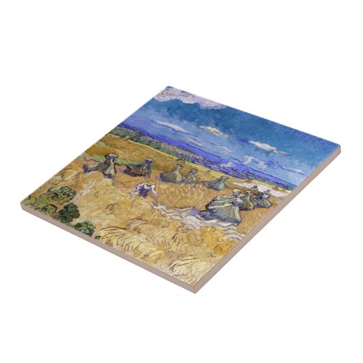 ビンセント・ヴァン・ゴッホ – 死神と小麦のスタック タイル (側面)
