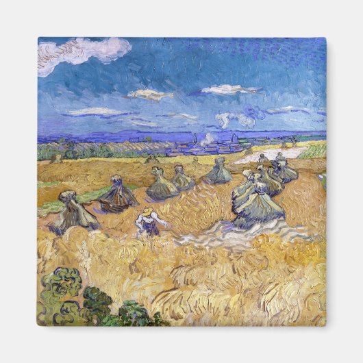 ビンセント・ヴァン・ゴッホ – 死神と小麦のスタック マグネット (正面)
