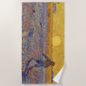 ビンセント・ヴァン・ゴッホ – 沈み込み太陽のソワー ビーチタオル (正面)