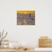 ビンセント・ヴァン・ゴッホ – 沈み込み太陽のソワー ポスター (キッチン)