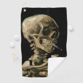 ビンセント・ヴァン・ゴッホ – 燃えるタバコのスカル ゴルフタオル (インサイチュ)