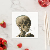 ビンセント・ヴァン・ゴッホ – 燃えるタバコのスカル スタンダードカクテルナプキン (インサイチュ)