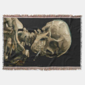 ビンセント・ヴァン・ゴッホ – 燃えるタバコのスカル スローブランケット (正面)