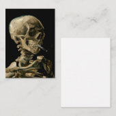 ビンセント・ヴァン・ゴッホ – 燃えるタバコのスカル ノートカード (正面/裏面)