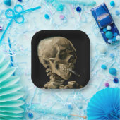 ビンセント・ヴァン・ゴッホ – 燃えるタバコのスカル ペーパープレート (パーティー)